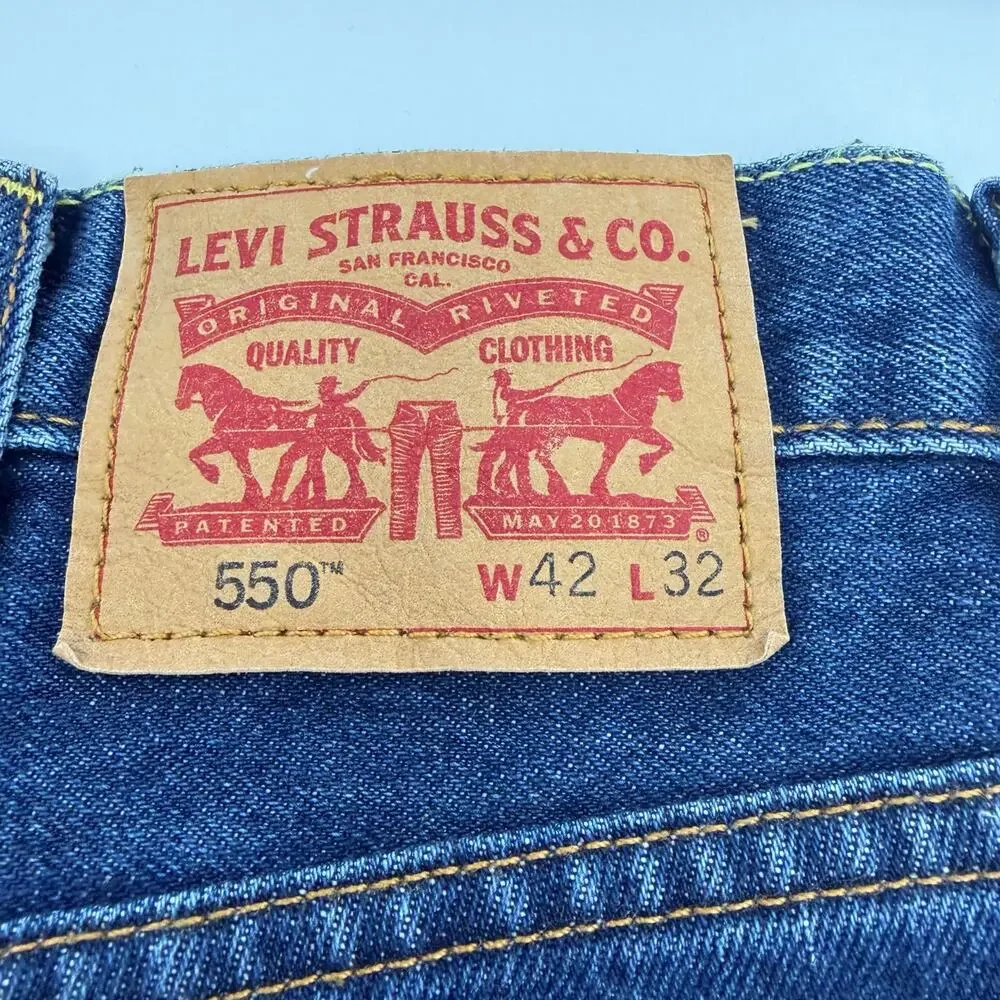 NWT Levi's 550 Relaxed Fit Jeans W42 L32 Dark Wash 🔥